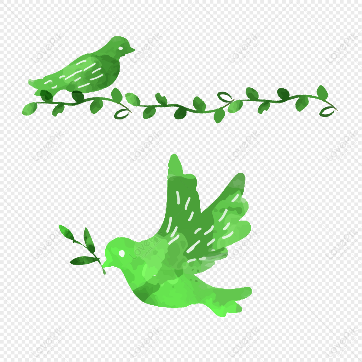 green bird anime