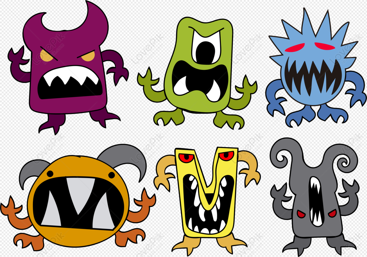 Pequeños Monstruos De Halloween PNG Imágenes Gratis - Lovepik