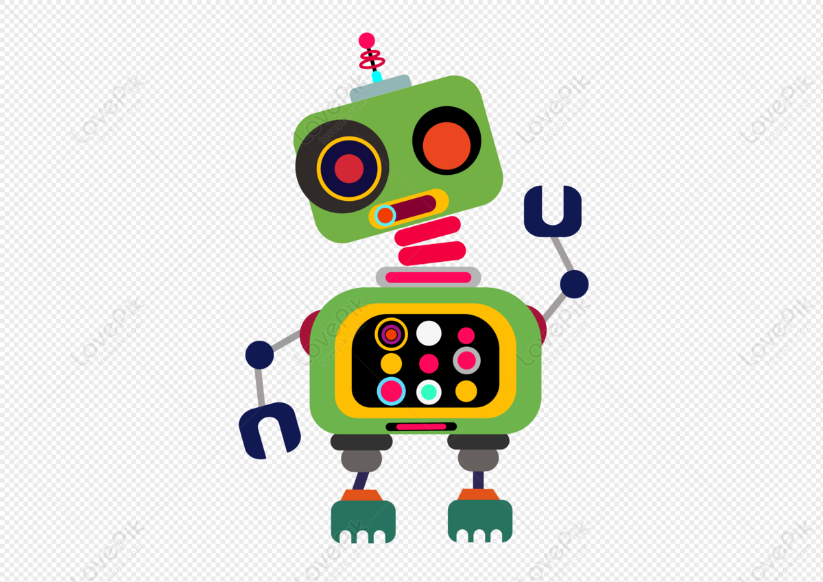 Hand Drawn Cartoon Robot Vector Material PNG Transparent Background And  Clipart Image For Free Download - Lovepik | 401489550