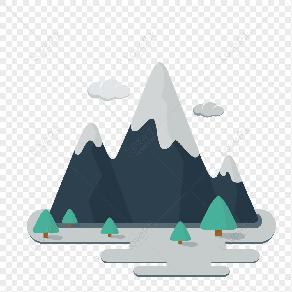 Landscape Icon Free Vector Illustration Material PNG White Transparent ...