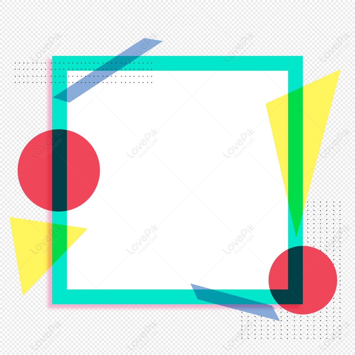 Minimalistic Geometric Background Border Elements PNG Image Free ...