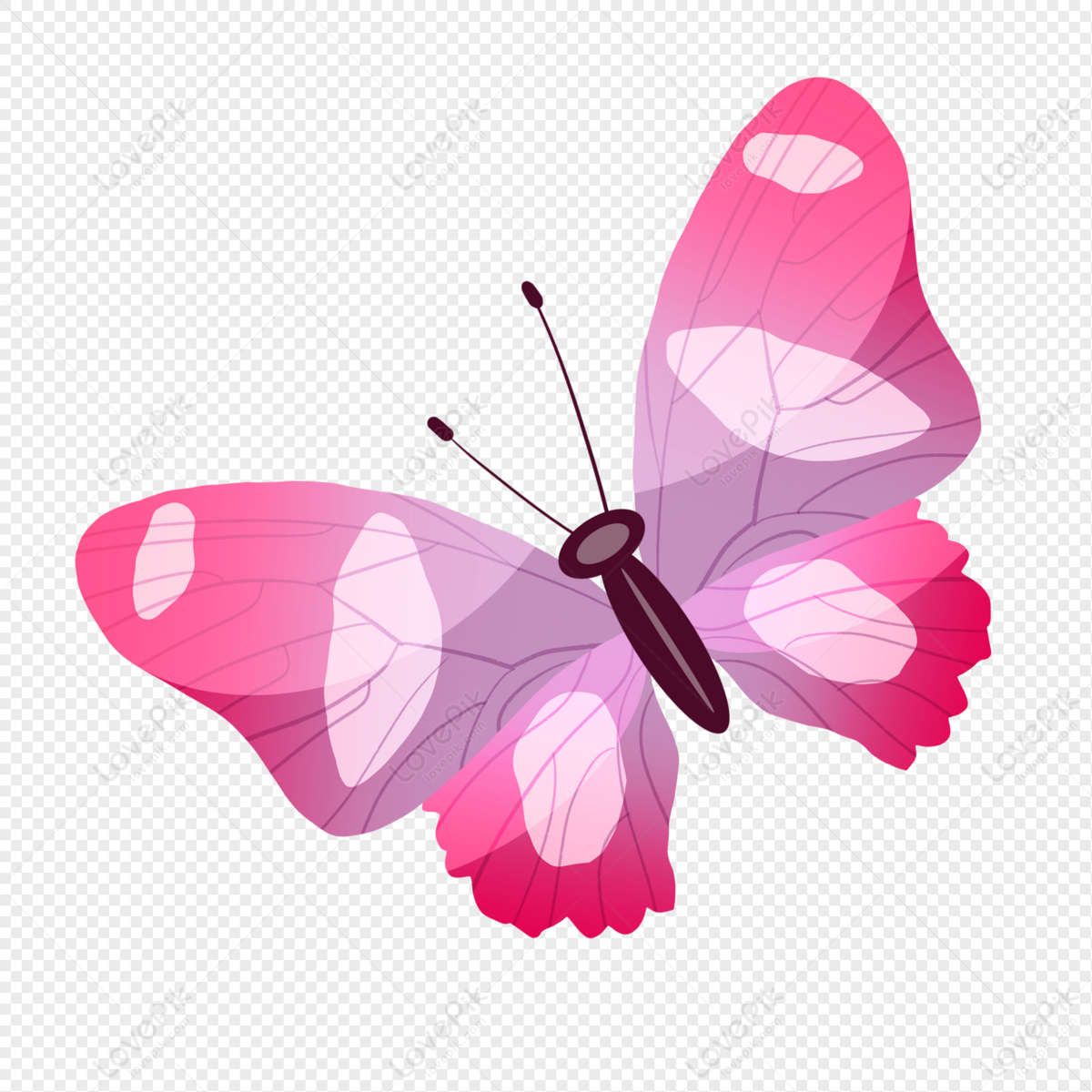 Pink Flower Butterfly PNG Transparent Background And Clipart Image For Free  Download - Lovepik | 401485650