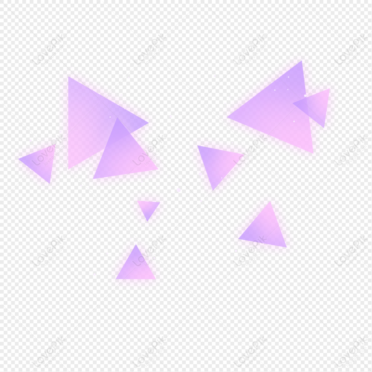 Efecto Triángulo De Color Degradado Púrpura PNG Imágenes Gratis - Lovepik