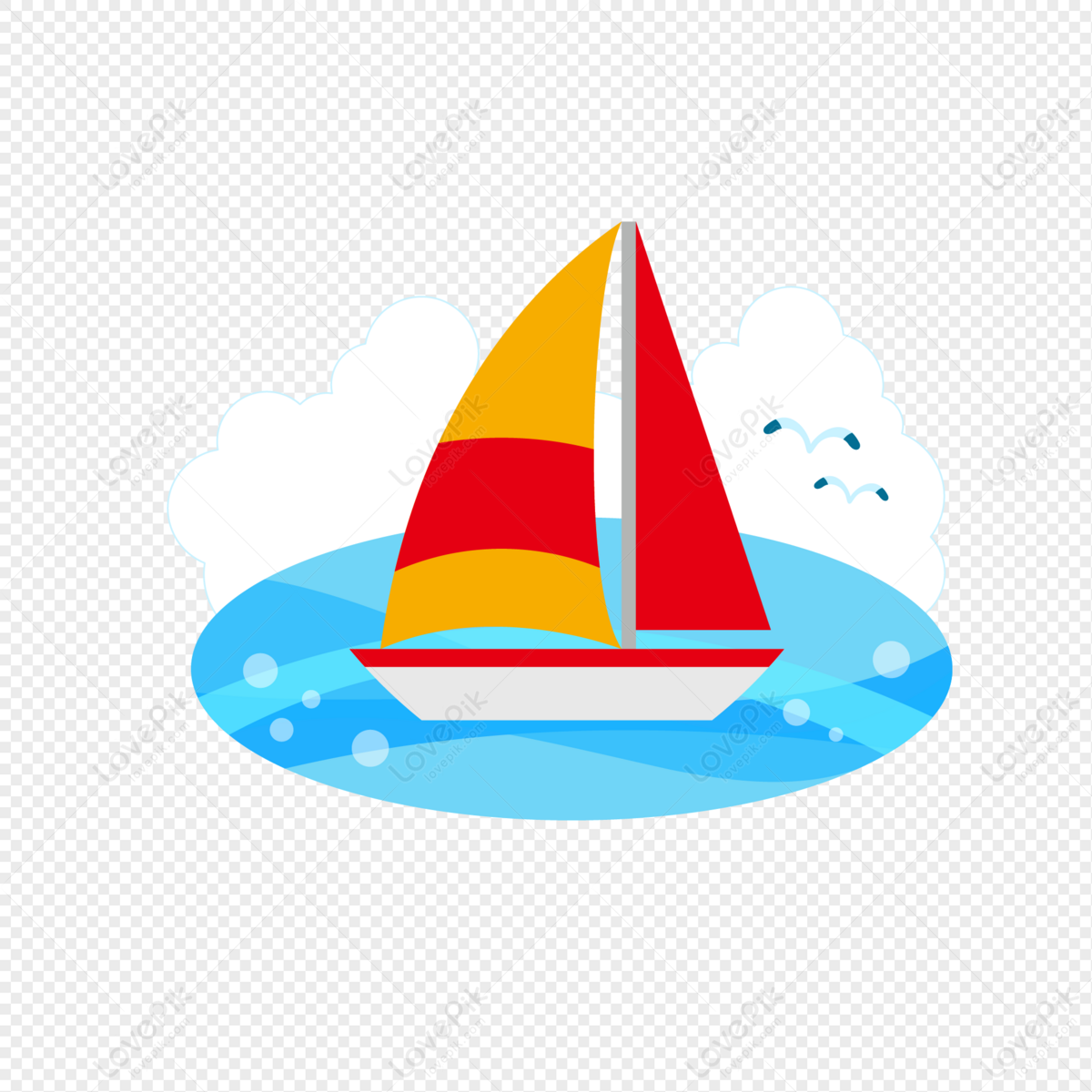 sailboat, sailboat icon, seagulls, sailing background png free download