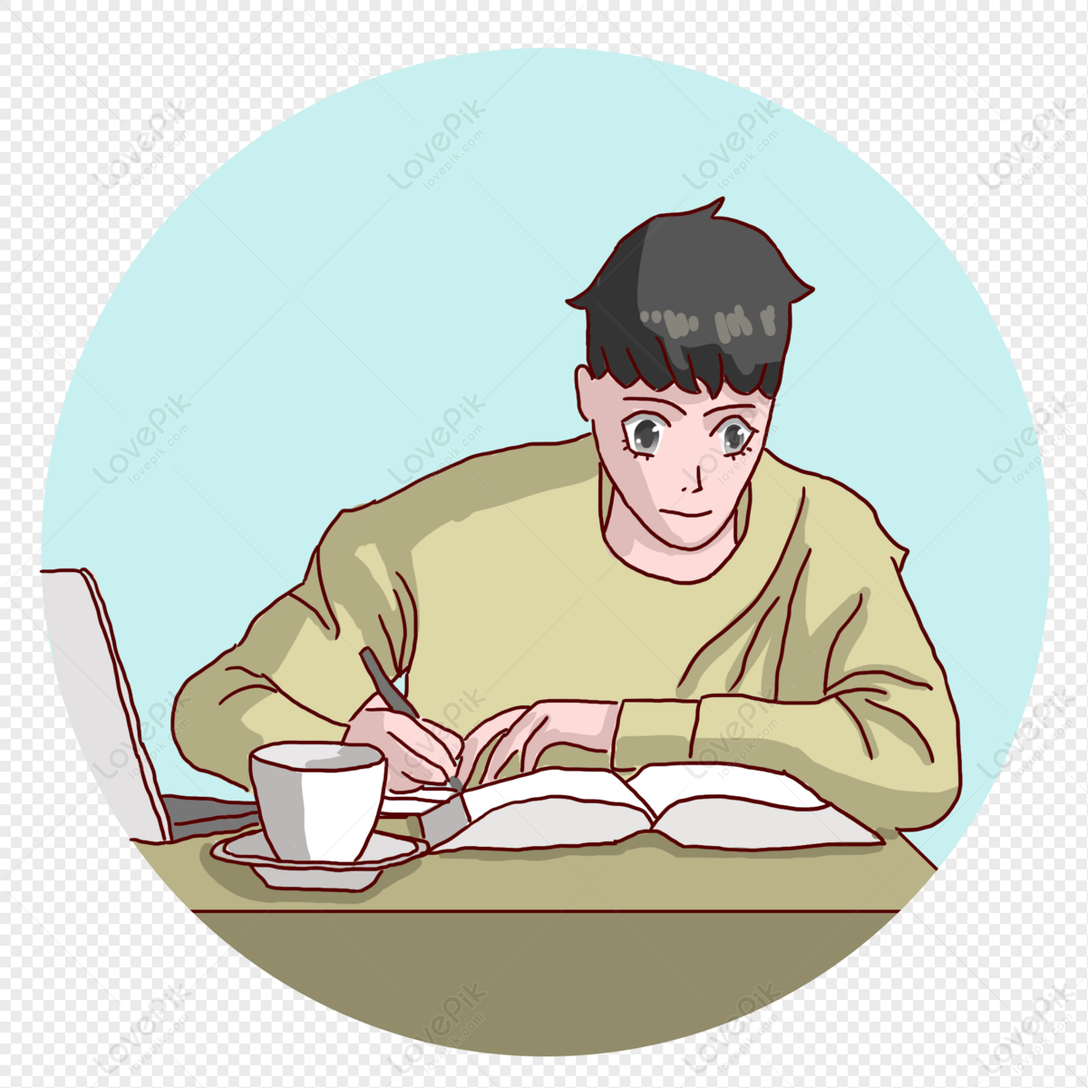 School students do homework, student, and homework, book png picture