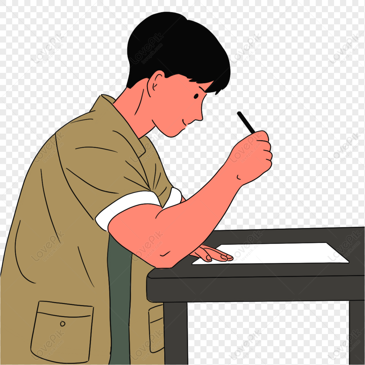 Writing Man PNG Image Free Download And Clipart Image For Free Download -  Lovepik | 401502981