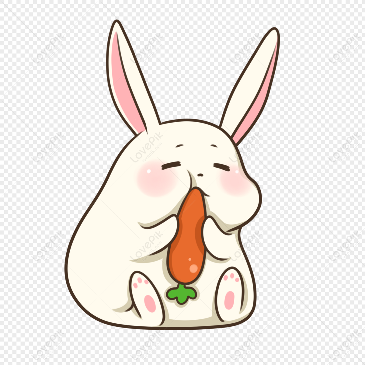 可爱兔兔卡通头像 画师: @一棵萝卜胡 - 堆糖，美图壁纸兴趣社区