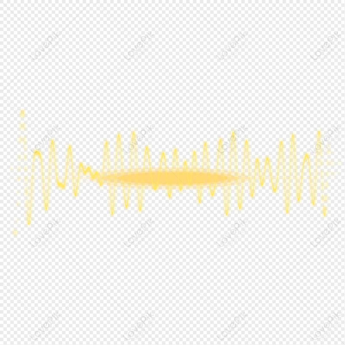 Yellow Wave Audio Wave Effect PNG Image And Clipart Image For Free Download  - Lovepik | 401484468