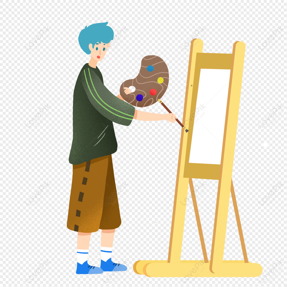 Young Man Who Is Painting PNG Hd Transparent Image And Clipart ...