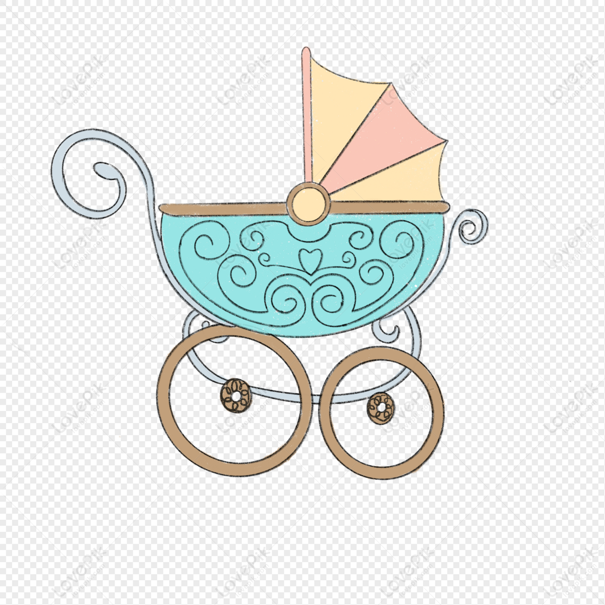 Blue Baby Carriage PNG Transparent Background And Clipart Image For Free  Download - Lovepik | 401537950