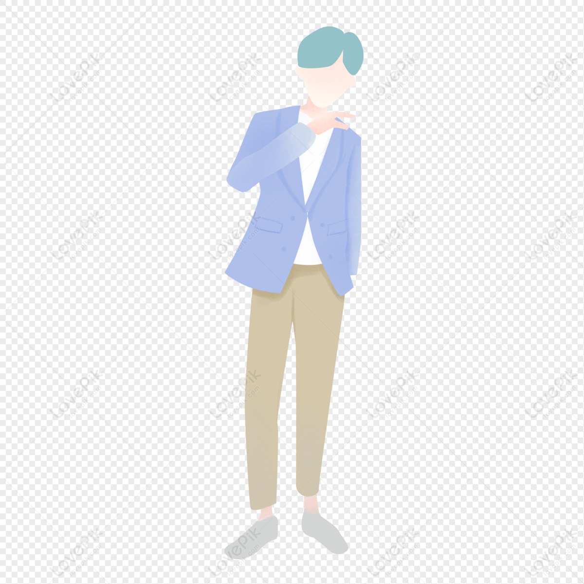 Modern Suit Illustration Vector, Official Suit, Modern