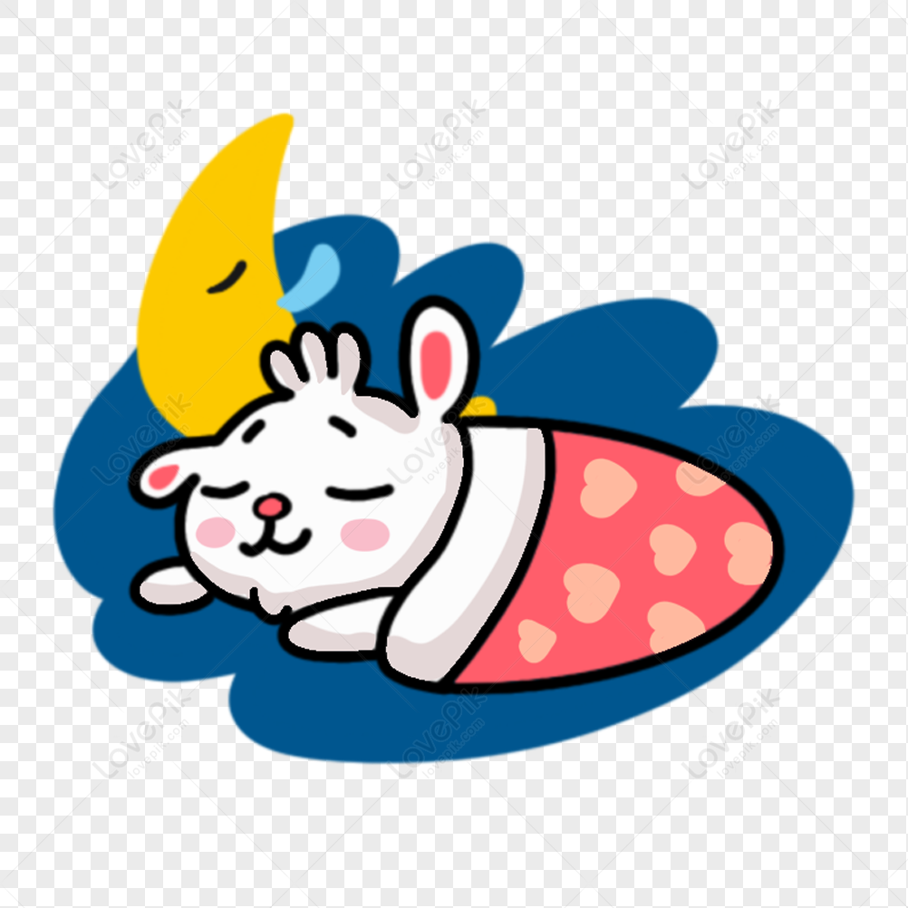 Sleeping Bunny PNG Transparent Images Free Download, Vector Files