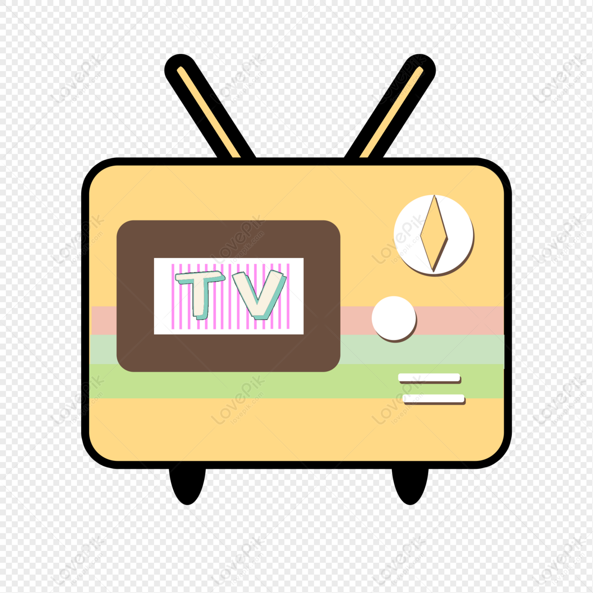 Televisión En Color De Dibujos Animados PNG Imágenes Gratis - Lovepik