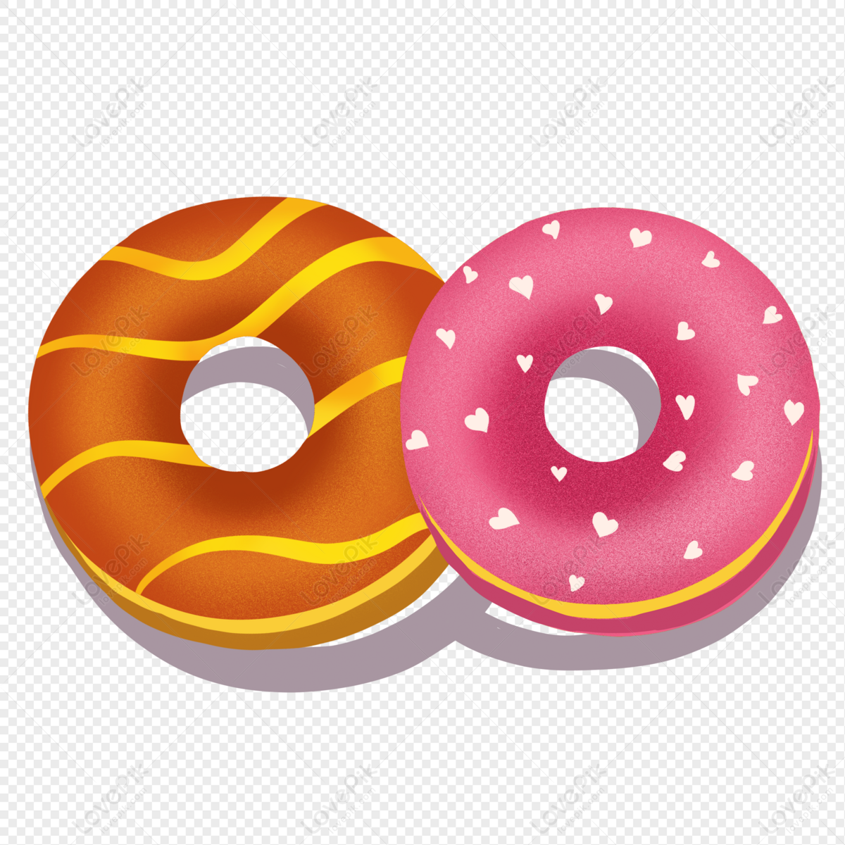 Cartoon Two Donuts Illustration PNG Transparent Image And Clipart Image For  Free Download - Lovepik | 401531537