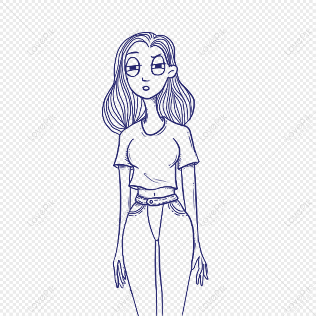 Line Drawing Cartoon Images, HD Pictures For Free Vectors Download -  