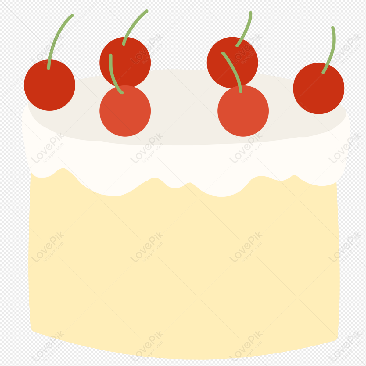 icing with cherry on top clipart