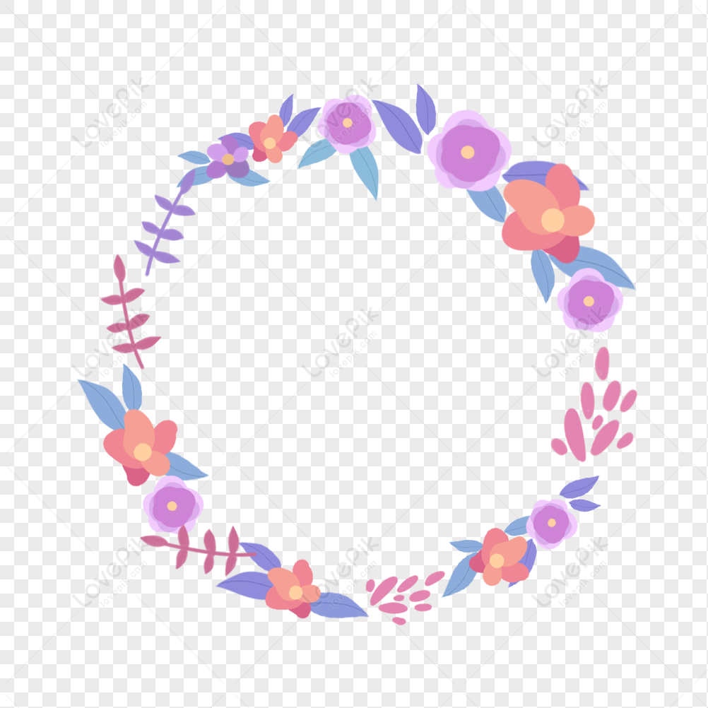 Colored Flower Wreath PNG Transparent Image And Clipart Image For Free ...