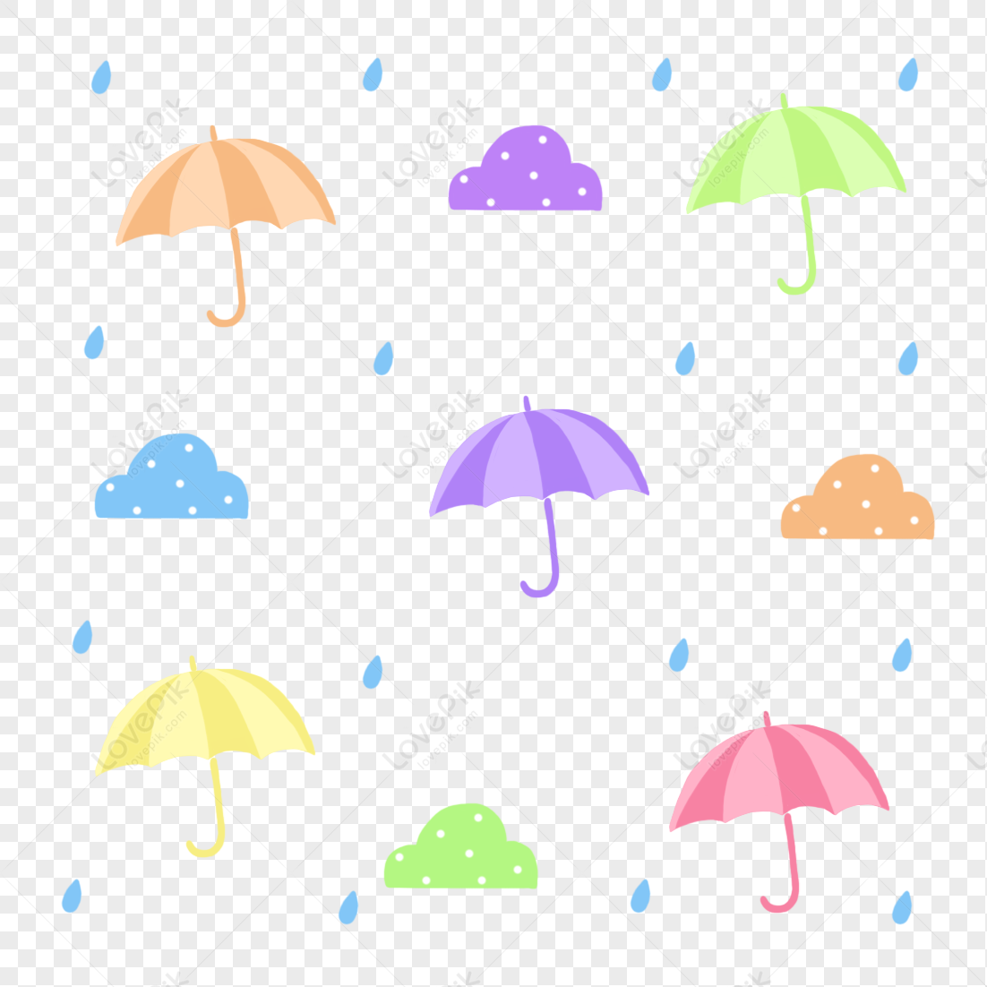 Sombreamento De Nuvem De Guarda-chuva Colorido PNG Imagens Gratuitas Para  Download - Lovepik