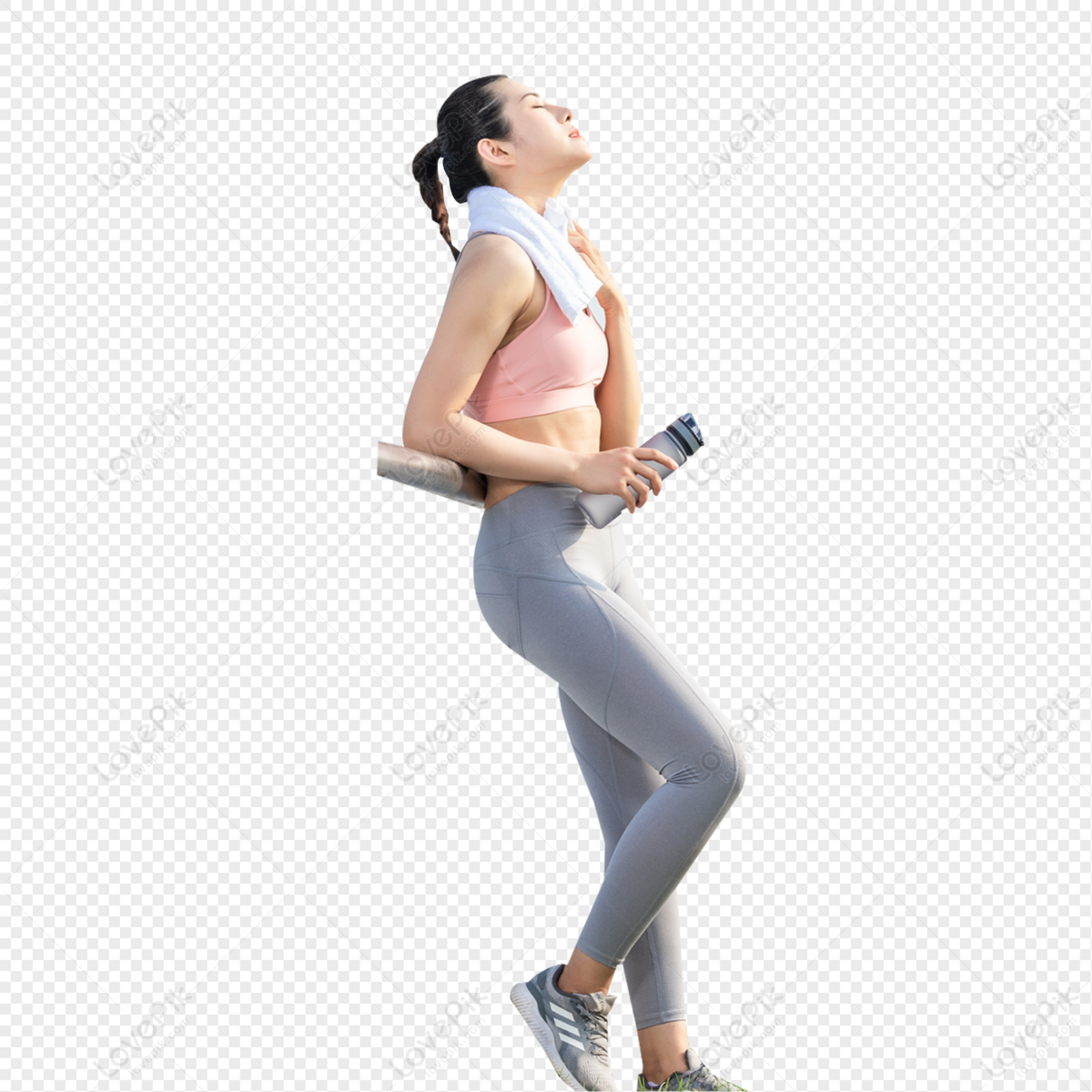 Sporty Female Youth Jogging And Working Out In The Open Air Wearing Sports  Attire Photo Background And Picture For Free Download - Pngtree