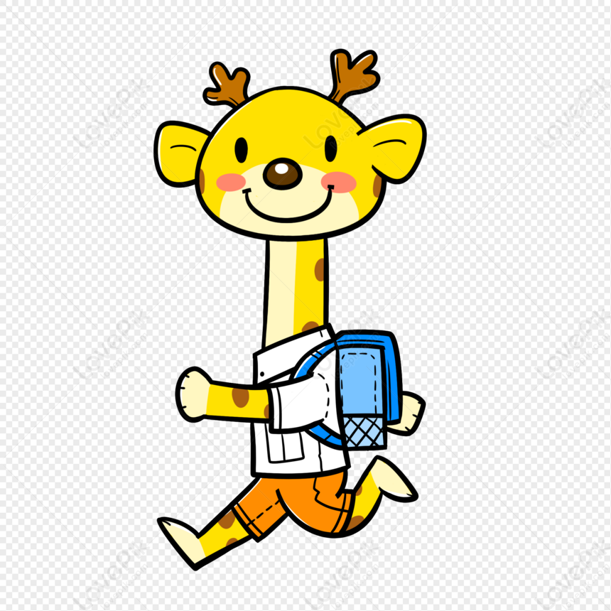 Giraffes Go To School During The School Season PNG Image Free Download