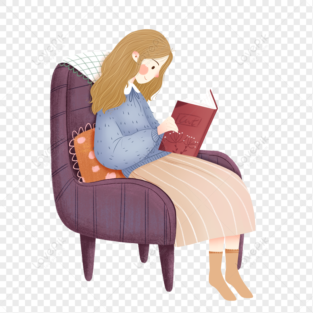 Мама сидит в кресле. Девочка с книжкой в кресле. Девушка в кресле рисунок. Девушка в кресле с книгой.