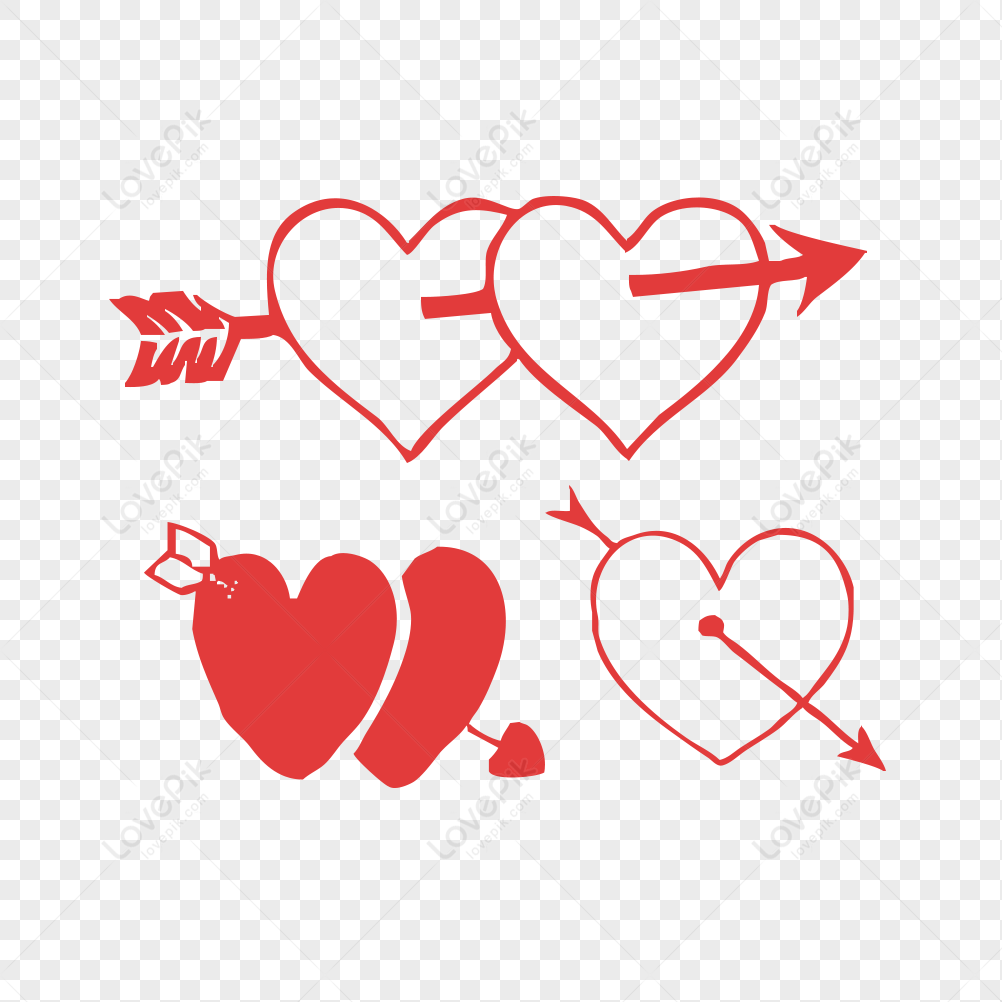 Hand Drawn Cartoon Love Heart Wearing Heart Love Element PNG Transparent  And Clipart Image For Free Download - Lovepik | 401532816