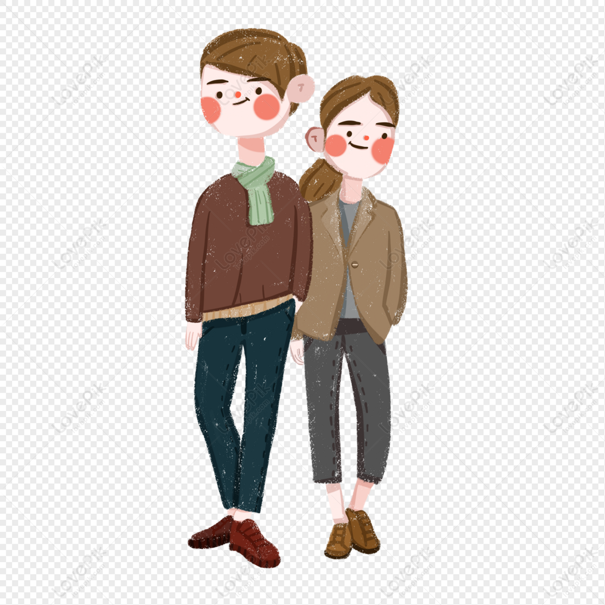 Hand Drawn Japanese Cartoon Illustration Wind Couple PNG Hd Transparent  Image And Clipart Image For Free Download - Lovepik | 401522834