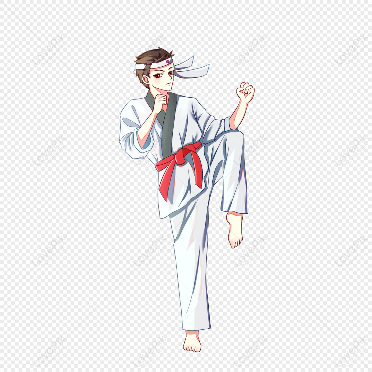 Hình ảnh Vẽ Tay Hoạt Hình Nhỏ Mùa Hè Tuyển Sinh Taekwondo PNG Miễn ...