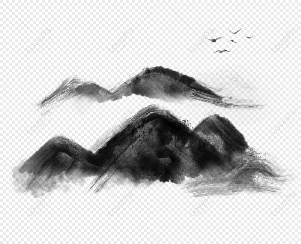 Ink Mountain PNG Transparent Image And Clipart Image For Free Download ...