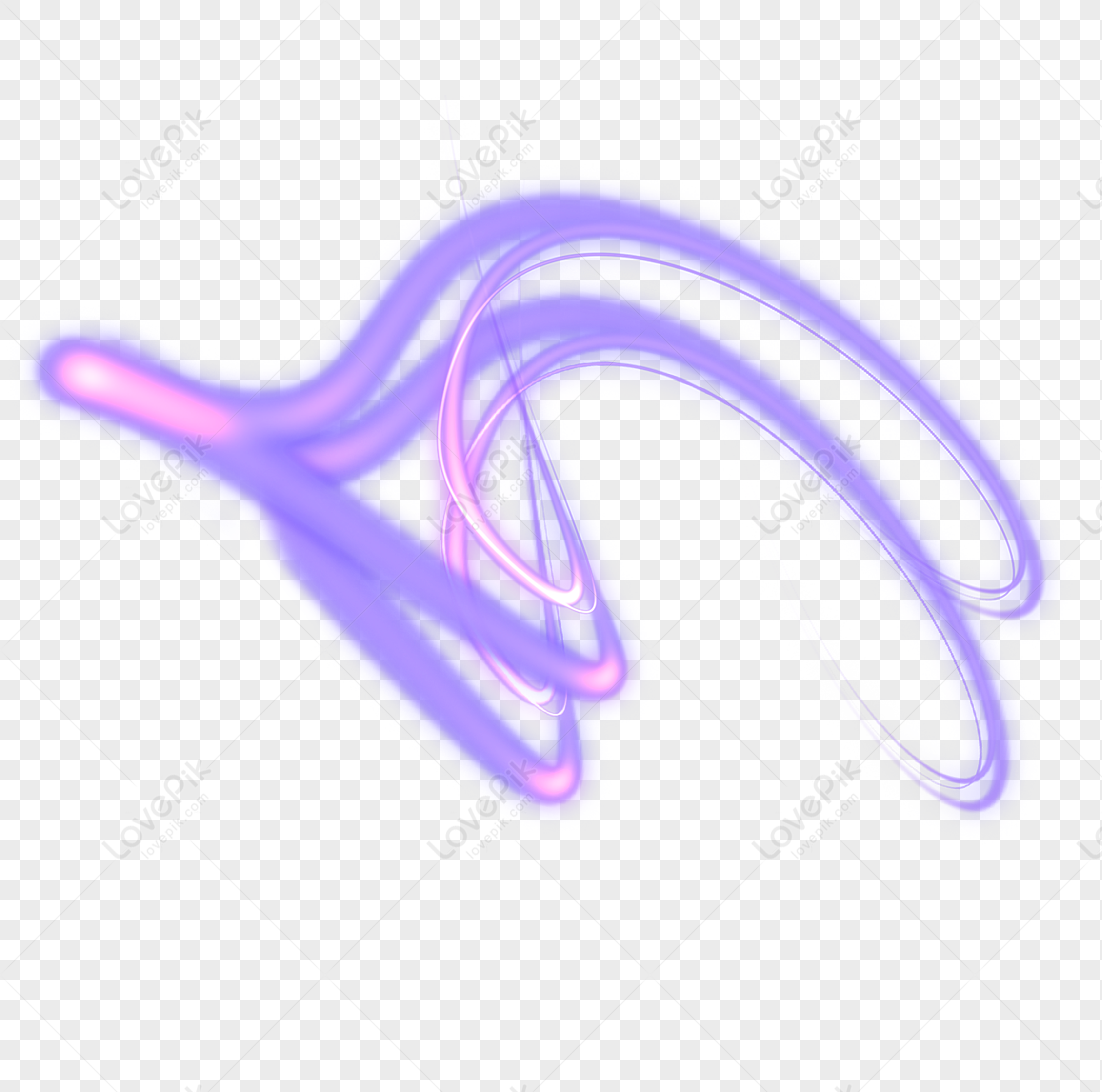 Lavender Curve Light Effect Element Free PNG And Clipart Image For Free ...