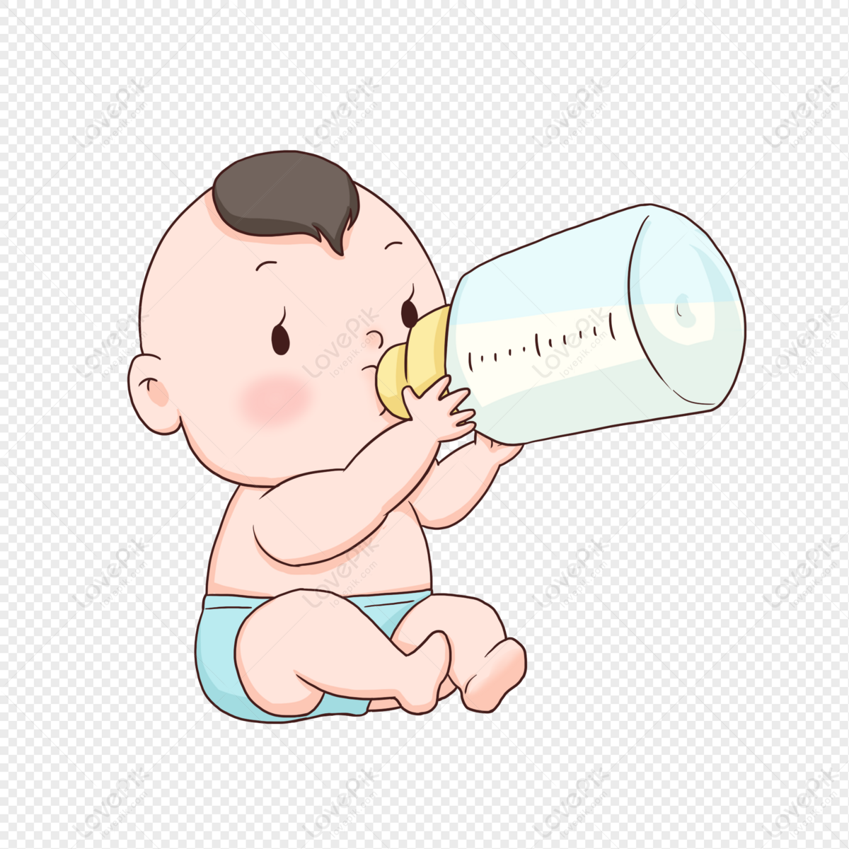 Little Baby Drinking Milk Free PNG And Clipart Image For Free Download -  Lovepik | 401537749
