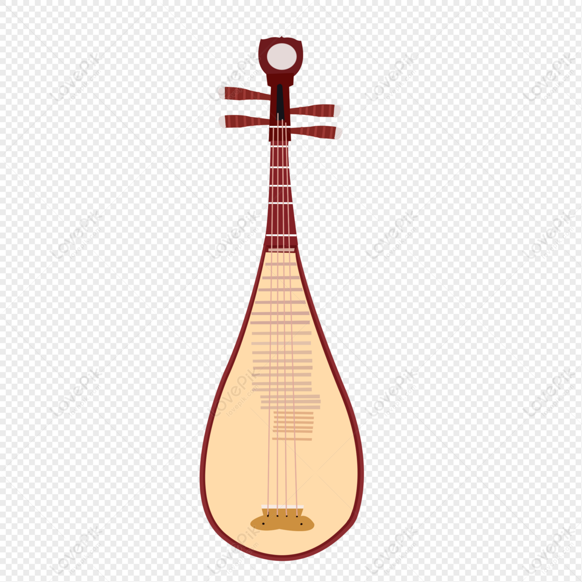 琵琶楽器 イラスト， 楽器, 無料, 琵琶 フリー素材 透過 - Lovepik