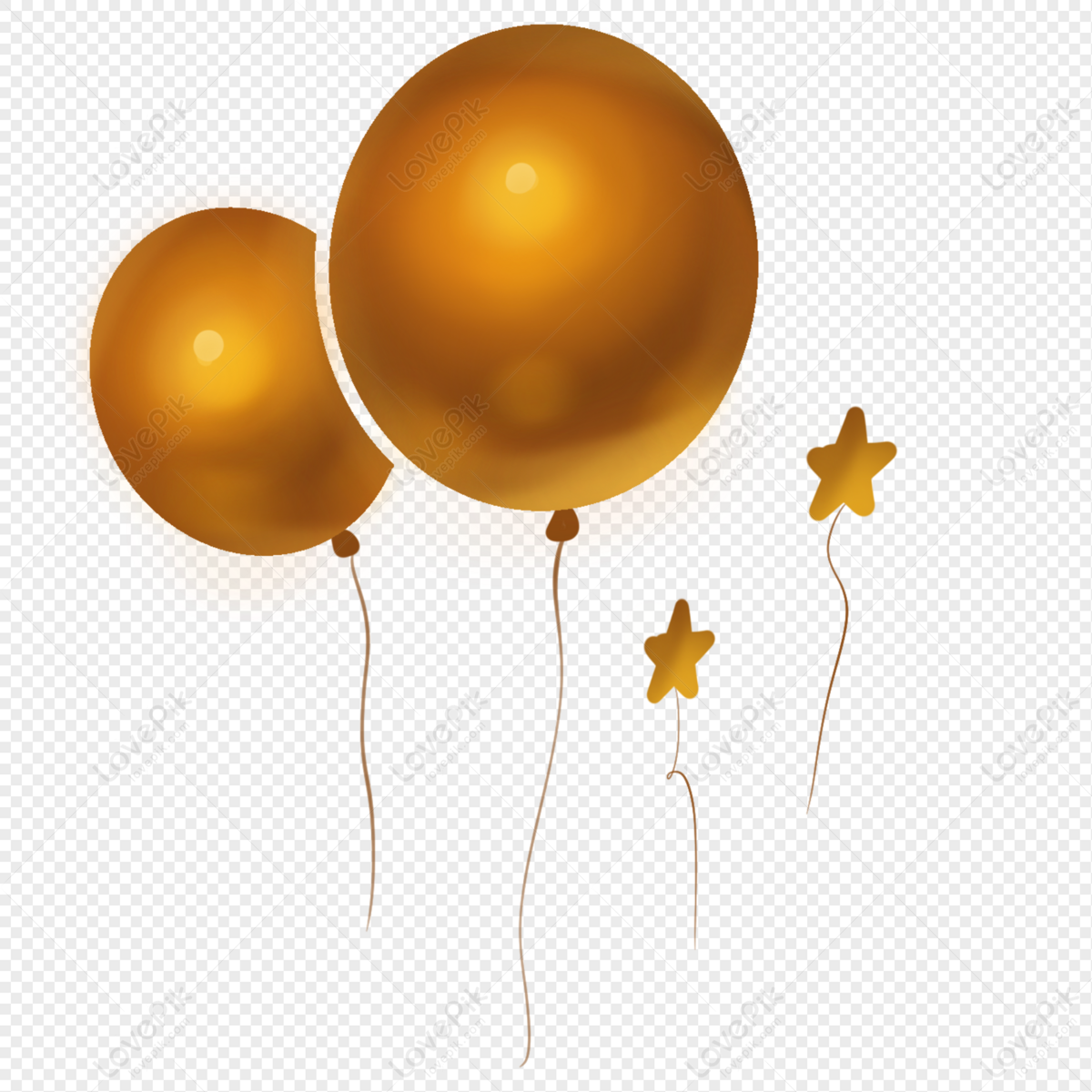 Opening must-have golden balloon, balloon, golden ballon, hand painting png hd transparent image