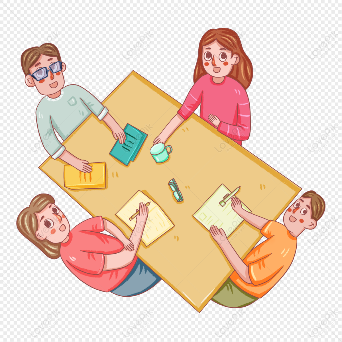 free clipart of students working together