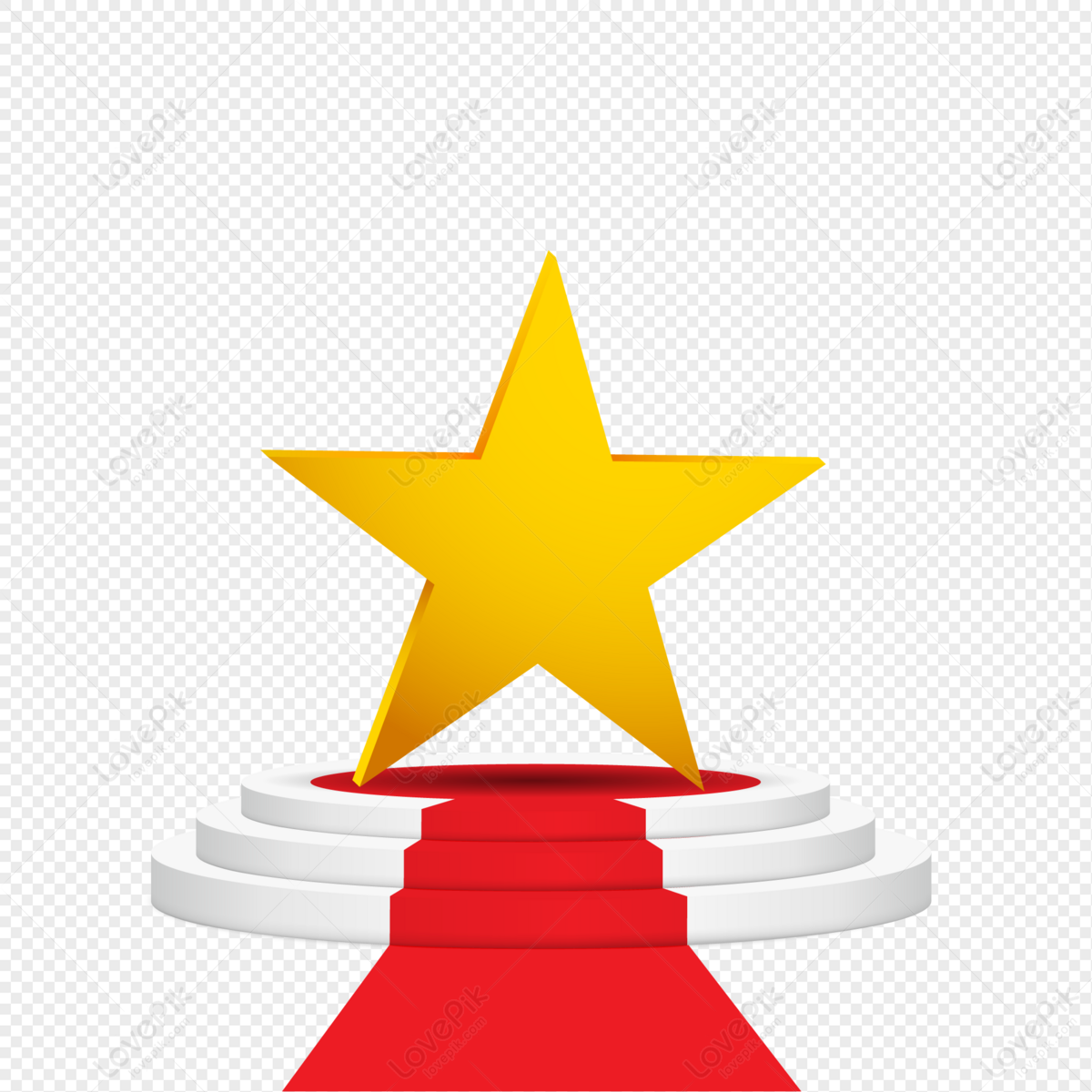 Vector Five-pointed Star, Red Carpet, Star Emblem, Five PNG White ...