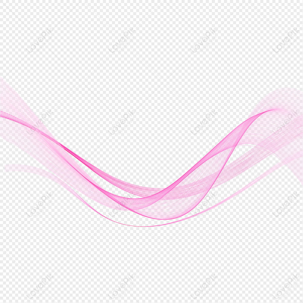 Yarn-like Streamlined Pink Gradient Business Curve, Texture