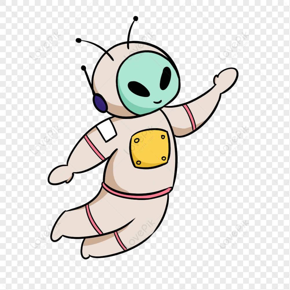 Desenho Astronauta Alienígena Roxo Planeta E Estrelas PNG