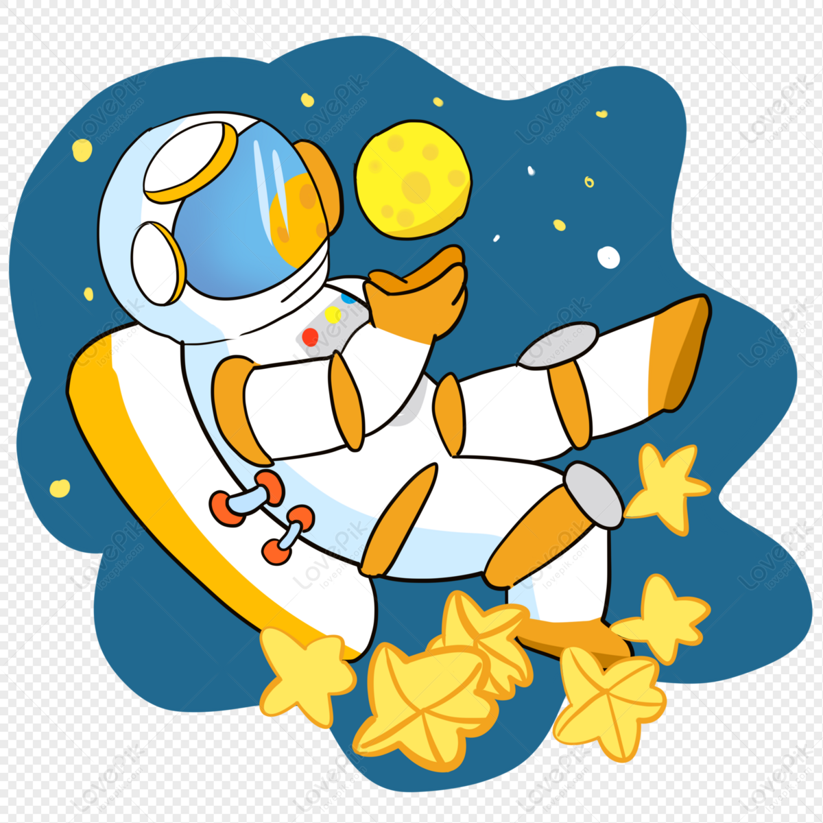 Astronauta Y La Luna PNG Imágenes Gratis - Lovepik