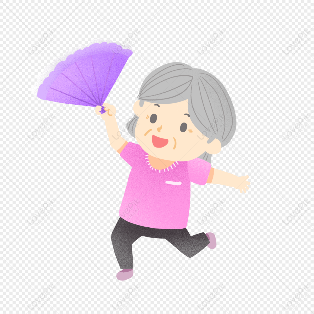 dancing grandma clipart illustrations