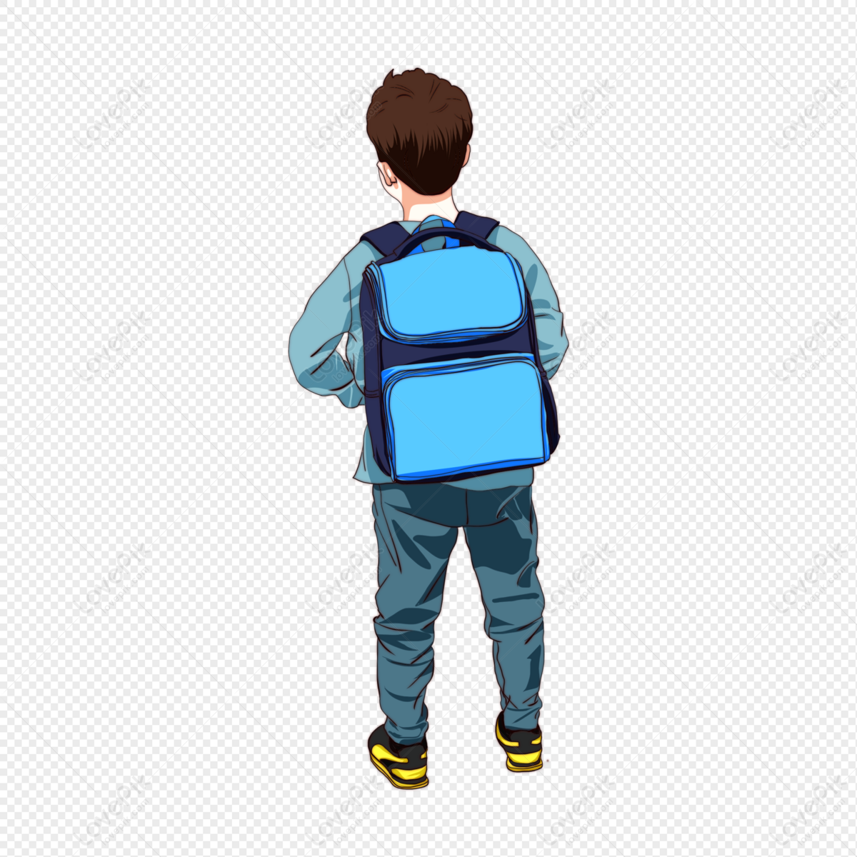 Boy Carrying School Bag To School PNG Transparent And Clipart Image For  Free Download - Lovepik | 401565676