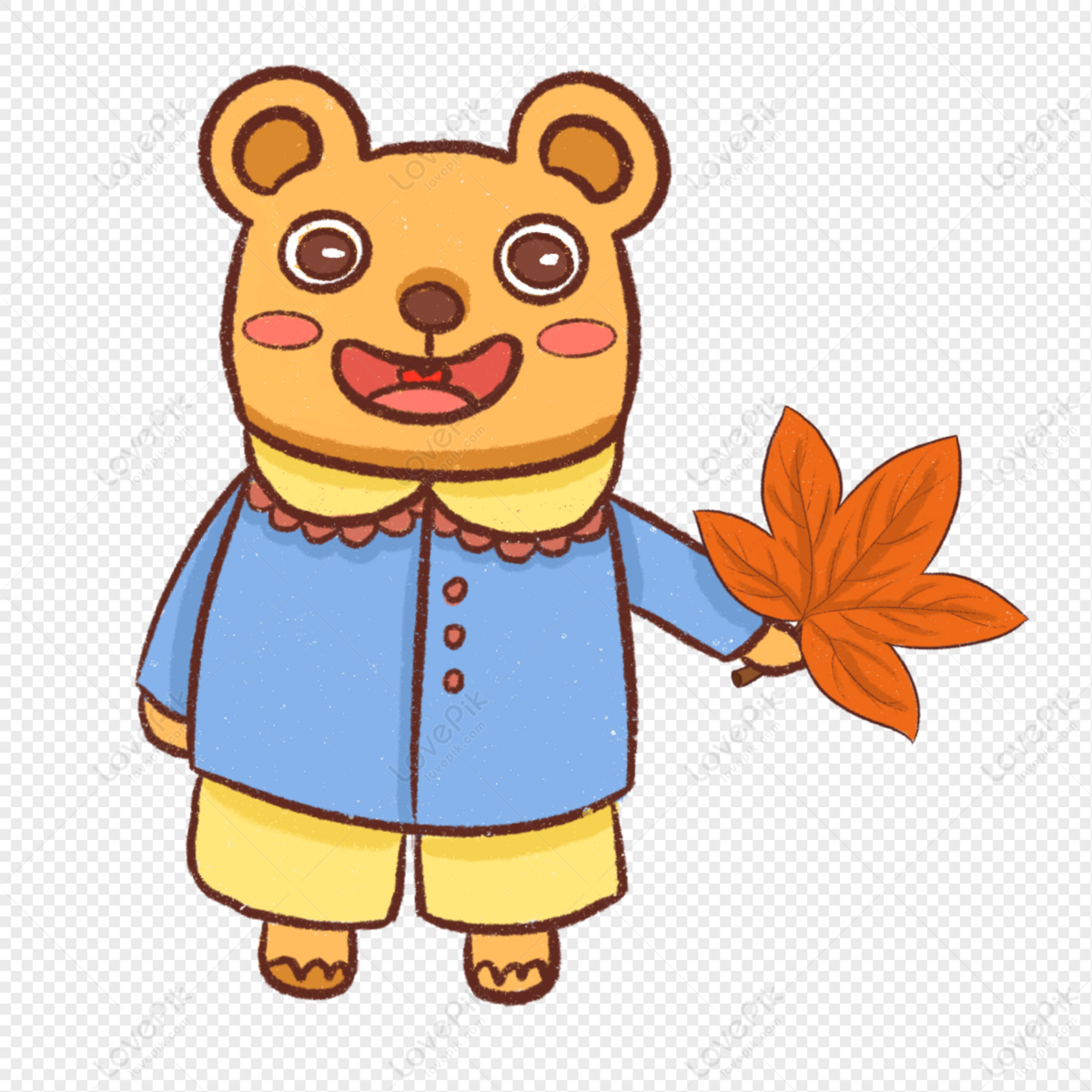 Oso De Dibujos Animados Con Ropa PNG Imágenes Gratis - Lovepik