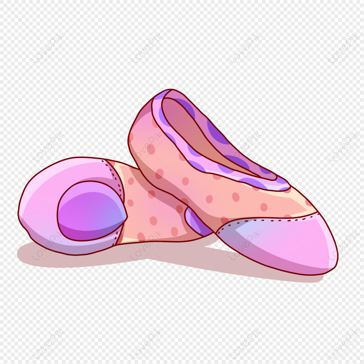 Cartoon Pink Purple Dance Shoes Free PNG And Clipart Image For Free  Download - Lovepik | 401551619
