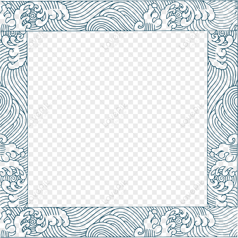 wave pattern border