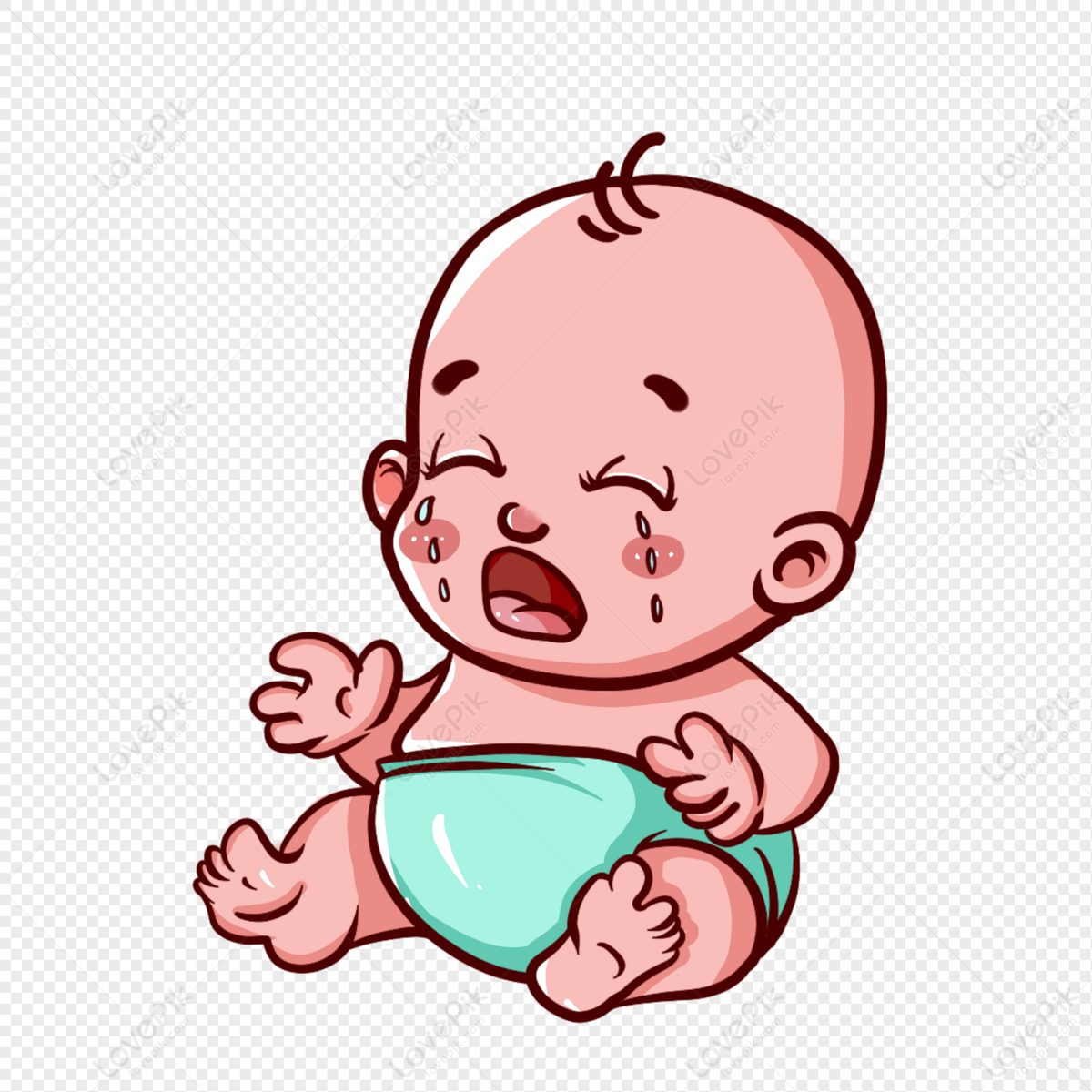 baby crying clipart