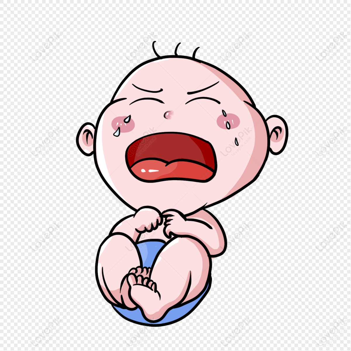 Crying Little Baby PNG Transparent And Clipart Image For Free Download -  Lovepik | 401558396