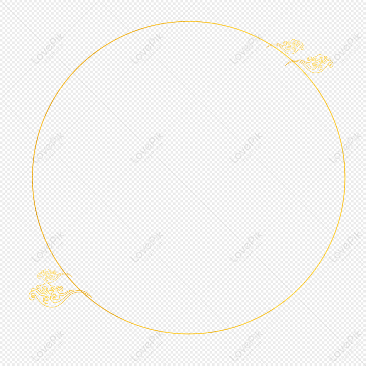 Golden Gold Foil Auspicious Cloud Border Png Hd Transparent Image And  Clipart Image For Free Download - Lovepik | 401546294