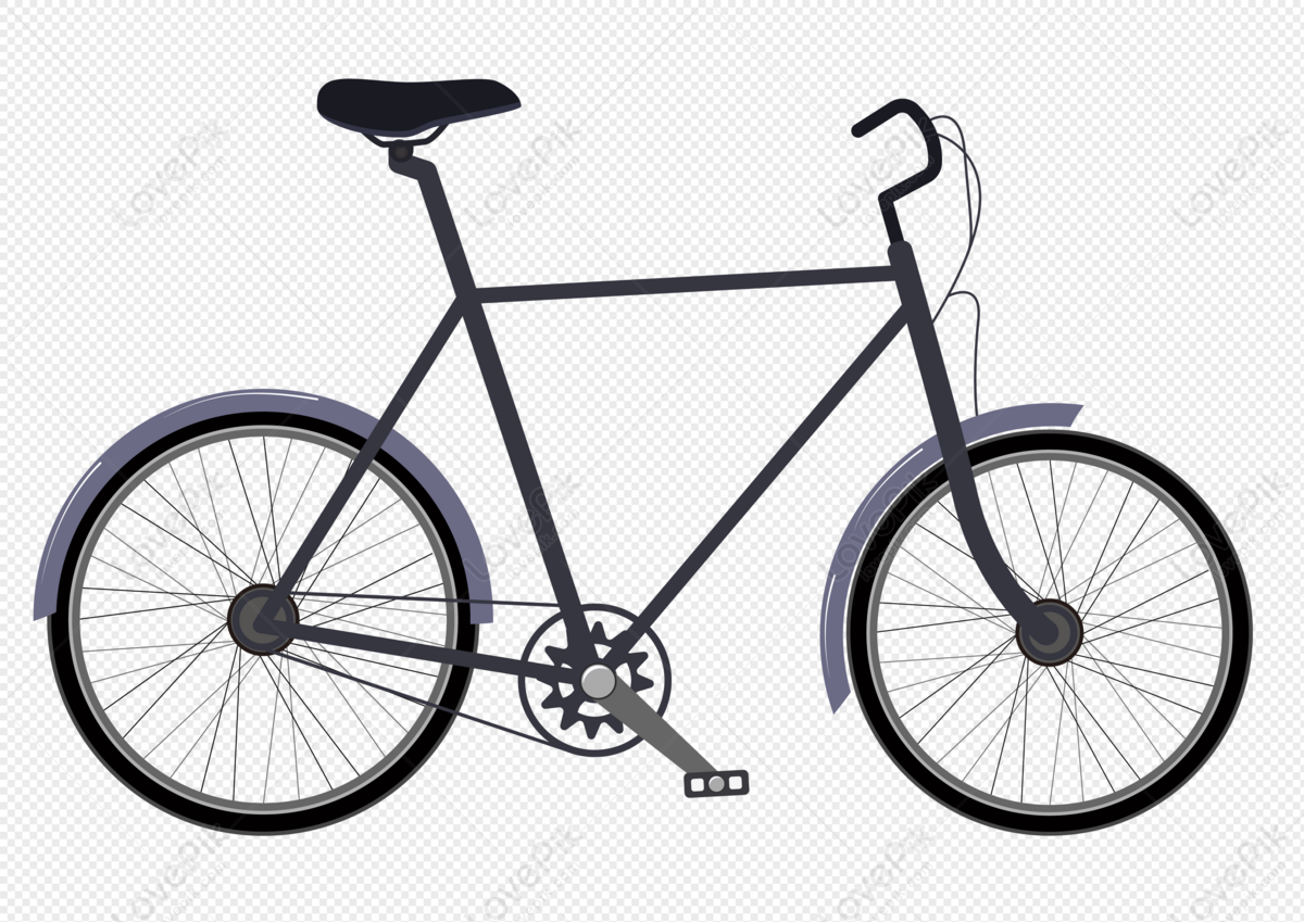 Dibujado A Mano De Dibujos Animados Bicicleta Material Plano Vec PNG  Imágenes Gratis - Lovepik