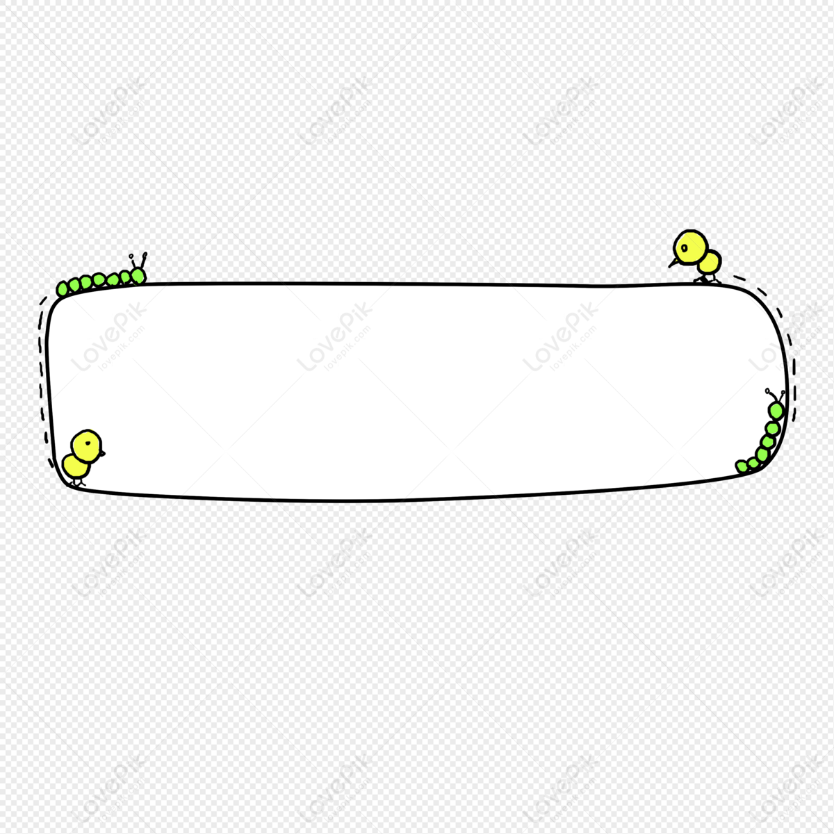 Hand Drawn Cartoon Caterpillar Chick Border Dialog PNG Transparent And  Clipart Image For Free Download - Lovepik | 401556636