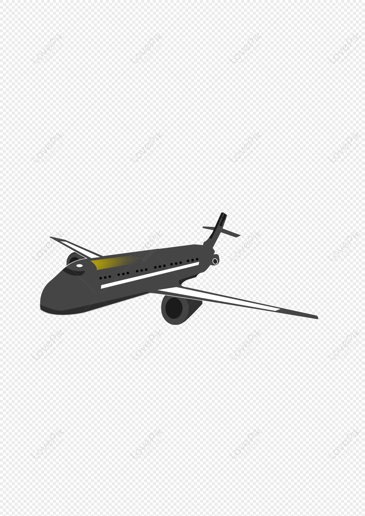Hand Drawn Cartoon Small Fresh Airplane Flying Black PNG Transparent Image  And Clipart Image For Free Download - Lovepik | 401556937