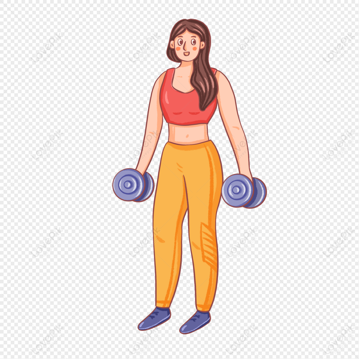 Hình ảnh một người phụ nữ tập luyện cơ thể với quả tạ trong tay sẽ thôi thúc bạn khám phá, hiểu về sức mạnh và động lực trong việc giữ gìn sức khỏe và tinh thần.